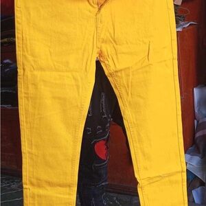 Men's Yellow Skinny Jeans